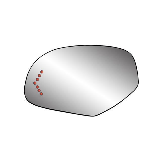 New Heated Driver Side Mirror Glass Replacement w Backing Plate for Chevy GMC 