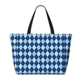 thumbnail image 2 of Fotbe Blue Squares Bolsa de Viaje para Playa - Resistente al Agua, Bolsa Tote de Gran Capacidad y Ligera con 7 Bolsillos para Mujeres y Hombres, 2 of 7