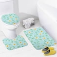 thumbnail image 3 of SKYSONIC Non-Slip 3 Piece Bathroom Rug Set Narcissus Flower with Branch Soft Contour Rug + Toilet Lid Cover + Bath Mat for Bathroom Decor, 3 of 6