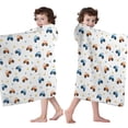 thumbnail image 4 of Cartoon Tractors Stars White Pattern Hooded Bath Towel，60"x35" for Ages 3 To 12 Kids, Quick Dry Lightweight Soft Microfiber Hood Beach Towel Cover Up for Kids, 4 of 7