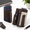 Sauce Coffee048, variant on Minimalist Slim Wallet for Men, Black052, Metal RFID Blocking Case with Leather Wrap, 9 Card Capacity