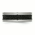 thumbnail image 3 of Stainless Steel Polished Black Ip-plated/genuine Stingray Textured Ring, 3 of 6