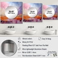 thumbnail image 4 of Designart "Horizon in Blush II" Abstract Landscape Pink Large Square Mirror - Square Bedroom Mirror Printed Wall Decor - Modern Square Printed Wall Mirror Art, 4 of 5