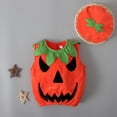 thumbnail image 5 of Gunia Baby Pumpkin Outfit Toddler Infant Girls Boys Halloween Costume Fleece Vest Tops Sets Hat 2Pcs Set,Size 0-3 Years, 5 of 9
