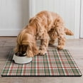 thumbnail image 2 of Dog Food Mat for Pet Dog Food Mat, Dog Mat for Food and Water, Pet Dog Cat Bowl Mat, No-Slip Absorbent Water Feeding Mat with Red Green Buffalo Plaid,16inx24in, 2 of 7