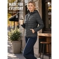 thumbnail image 4 of TRYSIL Women's Lightweight Puffer Down Layering Jacket Hooded Ultralight Full-Zip Packable Quilted Warm Outdoor Coat, 4 of 8