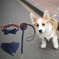 thumbnail image 3 of 3Pcs/Set Pet Collar Set - Plaid Print Vintage Style Bowknot Tie Dog Collar Leash Set for Outdoor Activities, 3 of 8