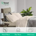 thumbnail image 4 of Tencel Split Cal King Sheet Sets for Adjustable Bed - 100% Eucalyptus Tencel Lyocell Sheets Sets - 5 Piece Split California King Sheets for adjustable Beds Tencel - Supersoft - Moisture Wicking(Ivory), 4 of 9
