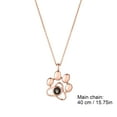 thumbnail image 3 of Pompotops Cat Paw Necklace Personalized Pet Photo Projection Necklace 100 Languages I Iove You Projection Necklace Birthday Anniversary Jewelry Gift for Women, 3 of 4