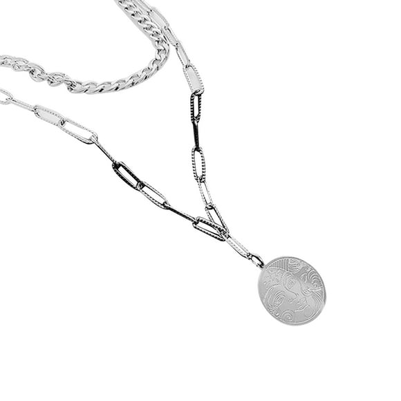 Layered Necklaces Pendant Layering Long Necklace Stylish Minimalist Design for Women Girl