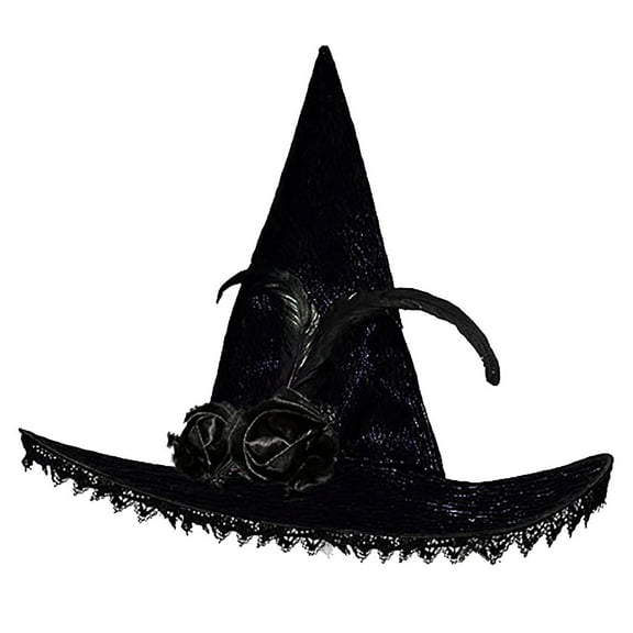 Fesfesfes Women Halloween Hats Solid Color Witch Claw Hats New Style Rose Drawstring Hats Comfortable Performance Hats/Dress Up Party Hats