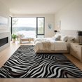 thumbnail image 3 of ODIKA Print Striped Abstract Motif Bold Inspired Centered Diagonal Zebra Flowing for Great Room, Indoor Open Concept, Large Living Low Profile Flatwoven, 3 of 7