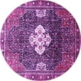 thumbnail image 1 of Ahgly Company Indoor Round Persian Purple Traditional Area Rugs, 5' Round, 1 of 4