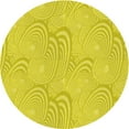 thumbnail image 1 of Ahgly Company Indoor Square Patterned Canary Yellow Area Rugs, 3' Square, 1 of 6