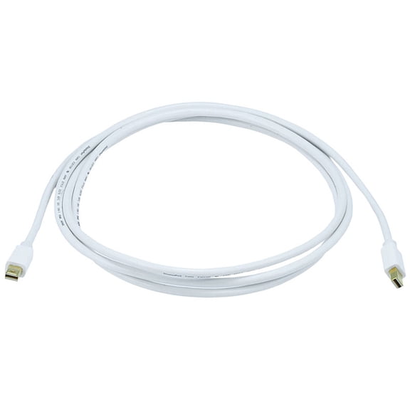 Monoprice Mini DisplayPort Cable - 6 Feet - White | Gold Plated, 32AWG, Pure Copper Conductors
