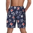 thumbnail image 2 of Lsque Mens Swim Trunks USA Stars Pattern - Bathing Suit Compression Liner - Beach Swim Shorts Swimwear - (S-3XL) - Stretch Quick Dry -Medium, 2 of 9