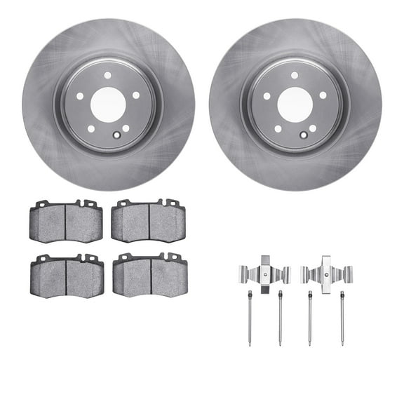 Dynamic Friction Company Front Brake Rotors with 5000 Euro Ceramic Brake Pads includes Hardware 6612-63231