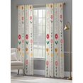 thumbnail image 5 of Spring Floral Sheer Curtains 108 Inches Long 2 Panels Set, Window Sheer Curtains for Living Room/Bedroom, Colorful Summer Flowers Vintage Botanical Light Filtering Rod Pocket Curtain 52''x108''x2, 5 of 8