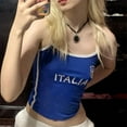thumbnail image 2 of Camiseta gráfica corta brasileña para mujer - Poliéster y seda de leche, estilo urbano vintage de los 90, corte corto, ideal para aficionadas al fútbol o para llevar con ropa informal, 2 of 6