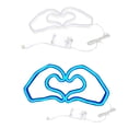 thumbnail image 4 of Lámparas De Plástico Luz de neón LED azul en forma de corazón para decoración de San Valentín (1 unidad) JASKFLY, 4 of 8