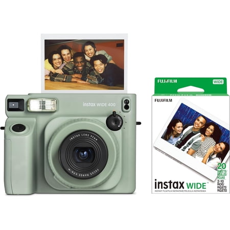 Fujifilm instax Wide 400 Instant Camera with instax Wide Film (20 Sheets) Green