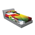 thumbnail image 2 of Ambesonne Colorful Fitted Sheet & Pillow Sham Set, Basketball Modern Art, Twinxl, Multicolor, 2 of 2