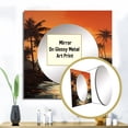 thumbnail image 3 of Designart "Sunset Tranquility In Tropical Twilight" Palms & Palm Trees Orange Large Square Mirror - Square Bedroom Mirror Printed Wall Decor - Traditional Square Printed Wall Mirror Art, 3 of 5