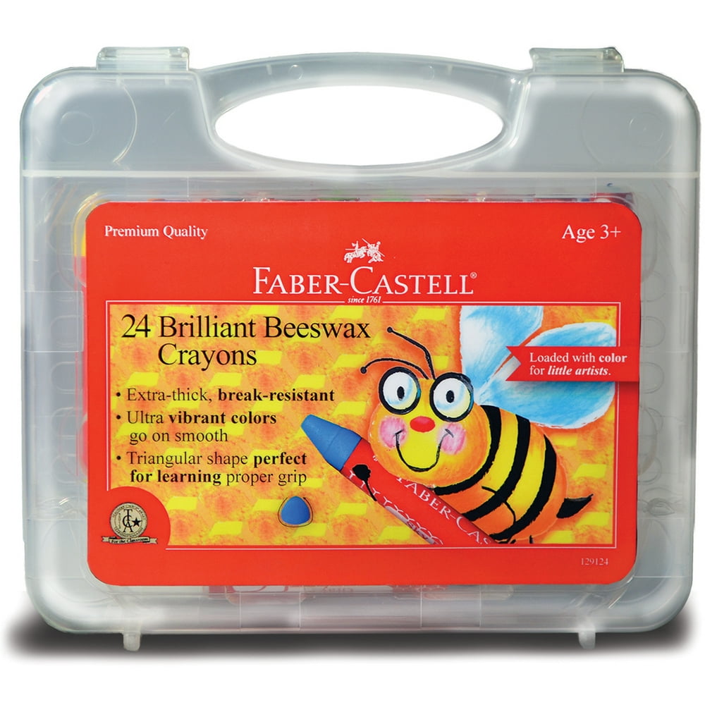 FaberCastell Jumbo Beeswax Crayon Set, 24Colors