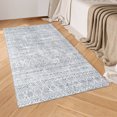 thumbnail image 6 of Washable Area Rug 3x5 Rugs for Living Room Retro Flowers Machine Non-Slip Bedroom Rug Vintage Trellis Throw Rug Distressed Carpet for Dining Room Office Carpet, 6 of 8