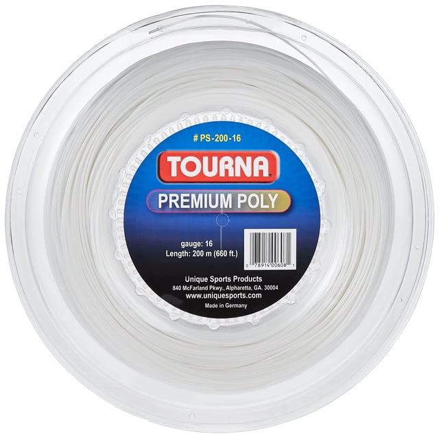 Cuerda de Tenis Tourna Premium Poly 17g Rollo Perla