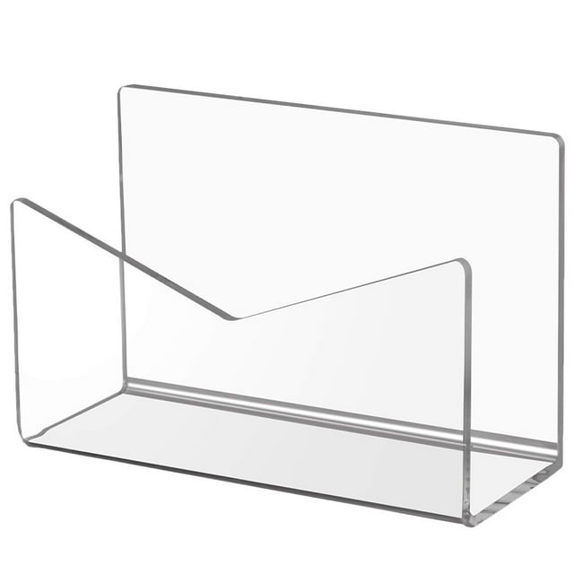 Soporte de correo acrílico Clear Desktop Bookshelf Tabletop Office Desk Carta de escritorio