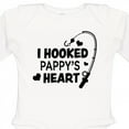 thumbnail image 4 of Inktastic I Hooked Pappy's Heart with Fishing Rod Boys or Girls Long Sleeve Baby Bodysuit, 4 of 5