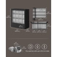 thumbnail image 4 of 12-Slot Watch Box, Watch Display Case Wood Cabinet with Velvet Lining, Vertical Storage, Space Saving, Black, 4 of 5