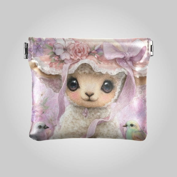 PU leather Coin Purses & Pouches Small Wallet Elegant and Cute Little Sheep