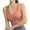 Orange, variant on Timegard Sports Bras for Women V Neck Yoga Tank Tops Seamless No Underwire Breathable Running Bras