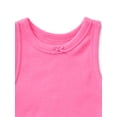 thumbnail image 2 of Wonder Nation Toddler Girls Ribbed Tank Top, 2-Pack, Sizes 18M-5T, 2 of 3