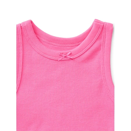 Wonder Nation Toddler Girls Ribbed Tank Top, 2-Pack, Sizes 18M-5T