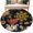 Multicolor, variant on Round Area Rug 5 Ft, Bohemia Washable Non-Slip Circle Carpet for Living Room/Bedroom, Vintage Boho Floral Flowers Leaves Plants Black Low-Profile Runner Mats Collection Rugs for Indoor