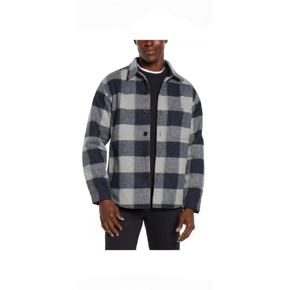 Banana Republic Men's Heritage Blue Plaid Shirt Jacket