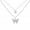 Silver, variant on Yesbay Women Necklace Double Layers Butterfly Shape Rhinestone Lady Pendant for Gift