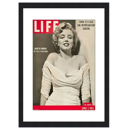LIFE Magazine Picture Frame - Complete with Acrylic, Backing, and Gray Mat - Display Any Magazine Sized 10.5