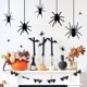 thumbnail image 2 of Decoraciones de Halloween, calcomanía de pared de araña aterradora extra grande, decoración de ventana, suministros para fiestas (solo araña) ER, 2 of 5