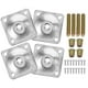 thumbnail image 1 of CRAFTHROU 4Jgo Soportes De Montaje Para Patas De Muebles En Hierro Duradero Color Plata Para Reparaciones, 1 of 6