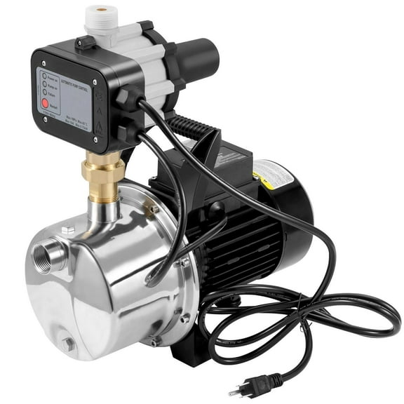 1.5HP Shallow Well Jet Pump with Auto Controller – 1200GPH, 164ft Lift – Portable Water Transfer Pump for Home, Irrigation & RV Use – Heavy Duty Cast Iron Construction