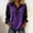 *Purple, variant on ClodeEU Womens Color Blocked Faux Sequins Long Sleeve Lapel Button Loose Sweatshirts Black,Womens Plus L