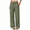 Army Green, variant on Women's Wide Leg Capri Pants Cropped Palazzo Summer Beach Vacation Casual Pants with Pockets