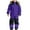 Purple-B, variant on Penkiiy Boy and Girl's Snowsuit One Piece Ski Suits Jackets and Pants Waterproof Winter Warm Jumpsuits Snowboard Suit for Kids 10-11 Years Multicolor