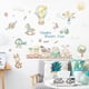 thumbnail image 1 of A set of animal wall stickers with hot air balloon, clouds, sun - wall decoration for children's room, baby room, living room, 1 of 5