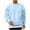 Light Blue, variant on hoksml Men Fleece Sweatshirt Casual Crewneck Sweatshirts Solid Color Round Neck Long Sleeve Loose Pullover Top Active Clothing
