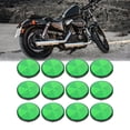 thumbnail image 2 of Unique Bargains 6 Pair M6x1.0 Green Plastic Universal Screw Mount Reflective Warning Reflector for Motorcycle Bicycle, 2 of 6